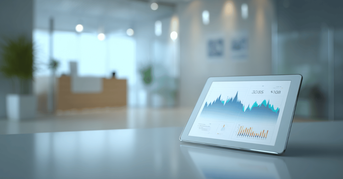 Dashboard mit Auswertungen in einer Therapiepraxis – Symbol für Steuerung und wirtschaftliche Herausforderungen im Heilmittelsystem 2025 und 2026