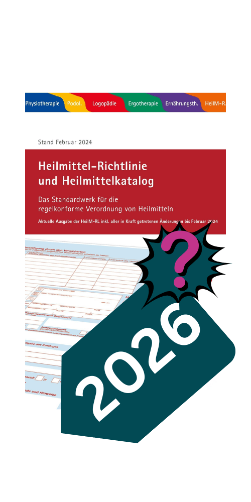 Darstellung des Heilmittelkatalogs mit Frage zeichen 2026