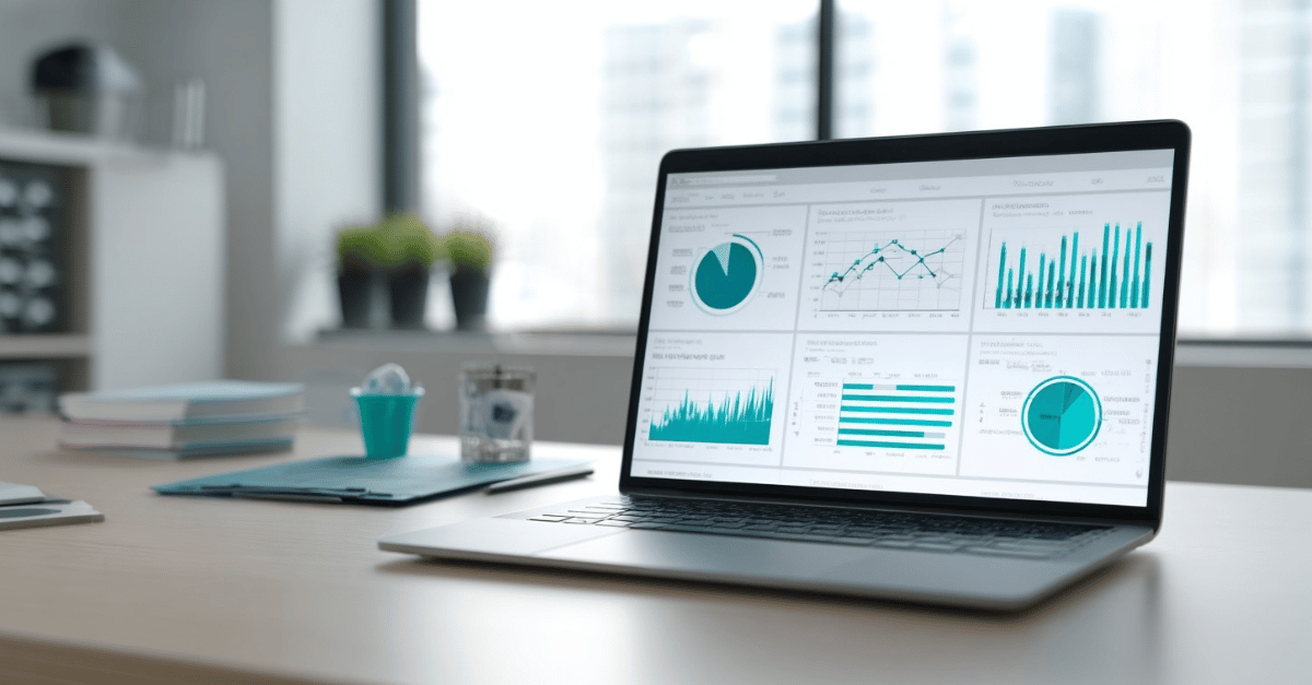 Praxisinhaber analysiert Heilmittelverordnungen anhand von Diagrammen zur strategischen Praxissteuerung