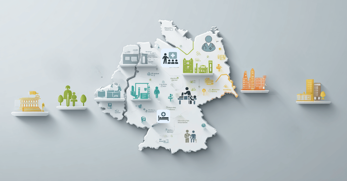 eine Landkarte die den unterschiedlichen Therapiebedarf darstellt