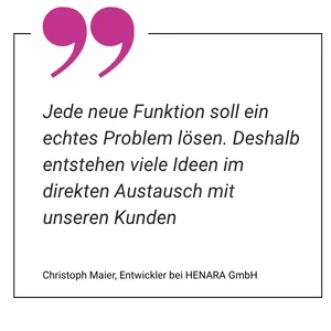 Zitat einer der Entwickler zum Prozess